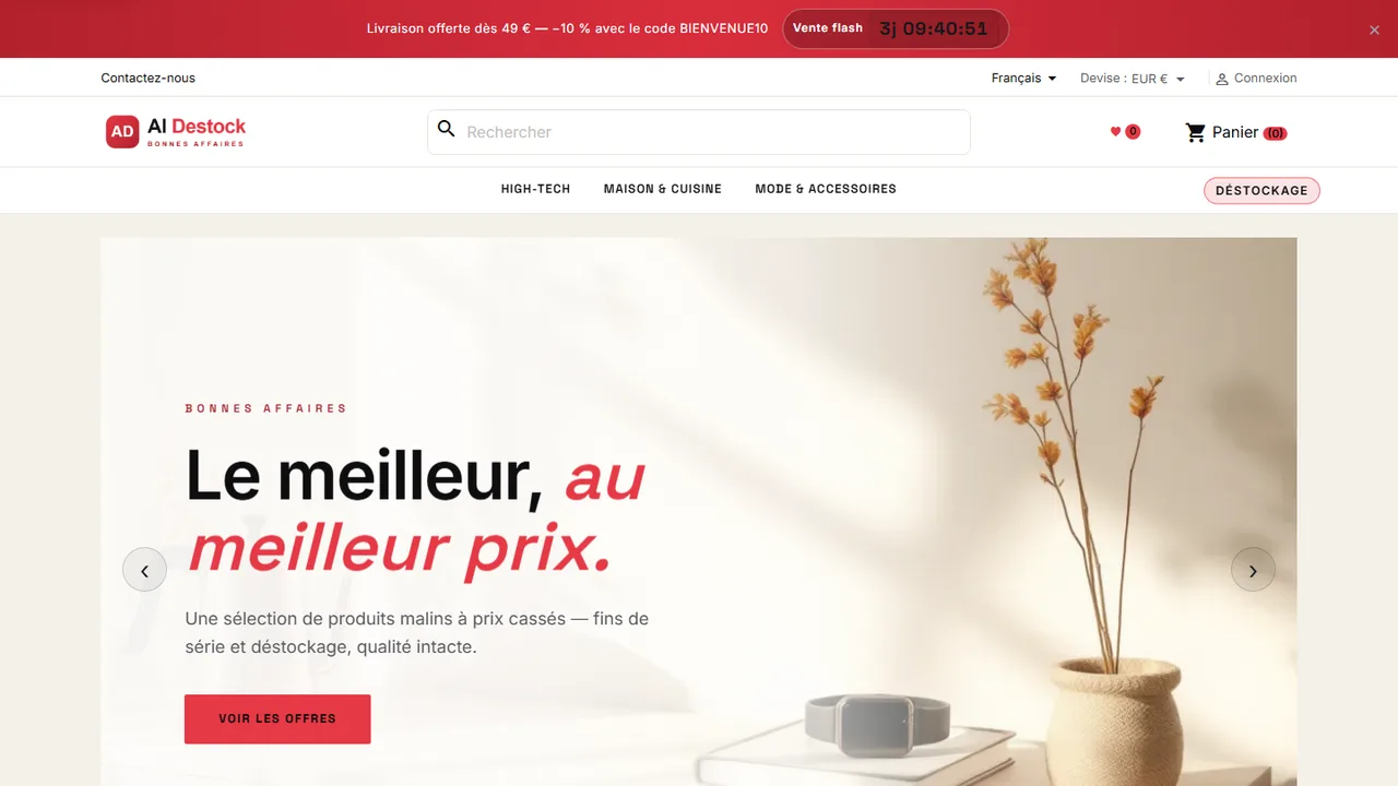 Thème PrestaShop AI Destock